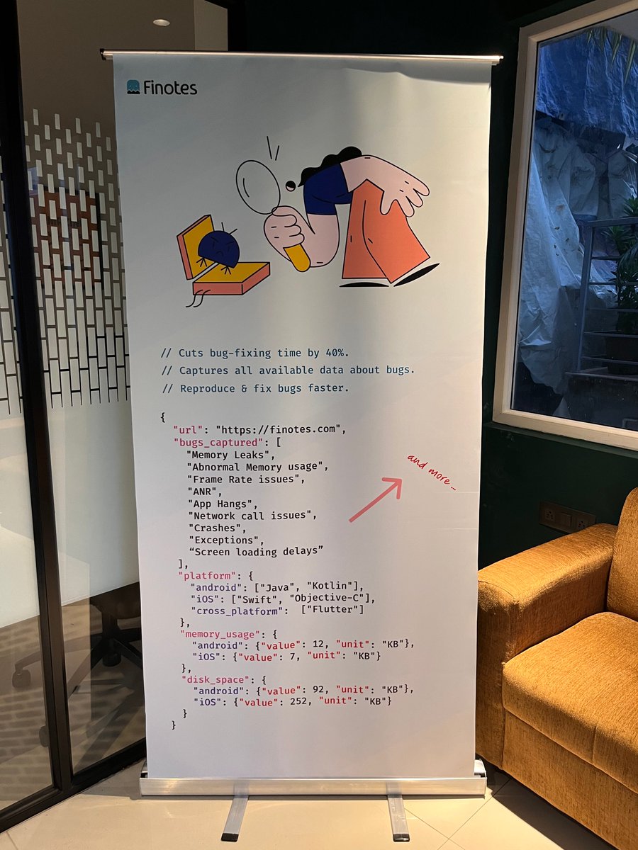 Had a great time @ #Devfest2023 organised by <a href="/GDGTvpm/">GDG Trivandrum</a>. Met many like minded software engineers, had interesting conversations about <a href="/Finotes/">Finotes</a> and how the tool helps #Android and #iOS developers to detect bugs and performance issues faster.

And this event gave us a reason to print