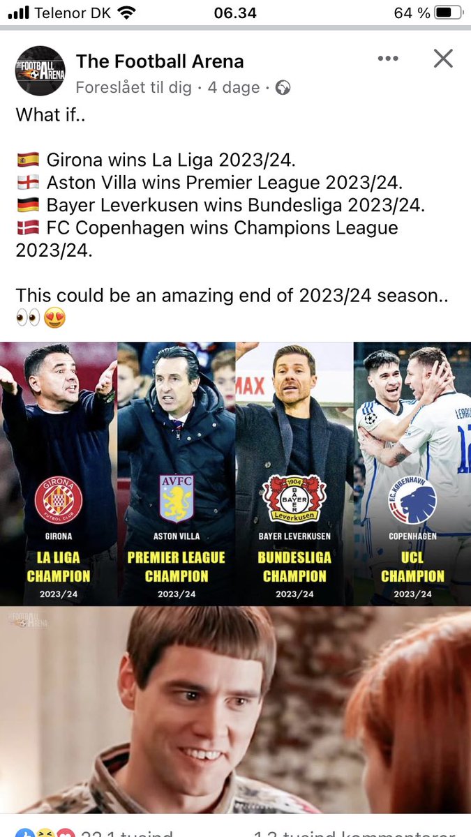 Elsker hvordan København bare går viralt for tiden🔵⚪️ Her til en FB konto med 4 mio følgere #fcklive