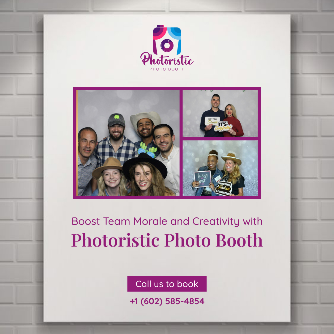 Enhance your corporate event with excitement! 🚀 Get a #PhotoristicPhotoBooth for a laughter-filled memory lane. 📸✨ Contact us at +1 (602) 585-4854 or visit photoristicpb.com. #PhotoristicPB #PhotoBoothFun #CorporateEvents #TeamBuilding #OfficeParty #WorkFun