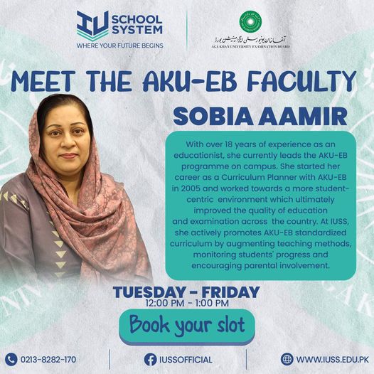 IUSchoolSystem's tweet photo. Secure your slot for an insightful meeting with AKU-EB faculty. Navigate through questions, gain valuable insights, and embark on a path of educational excellence. 
Book Now: https://t.co/mOGHnxpulz
#AKUEBFacultyMeeting #AcademicExcellence https://t.co/FB7ruj2TRN