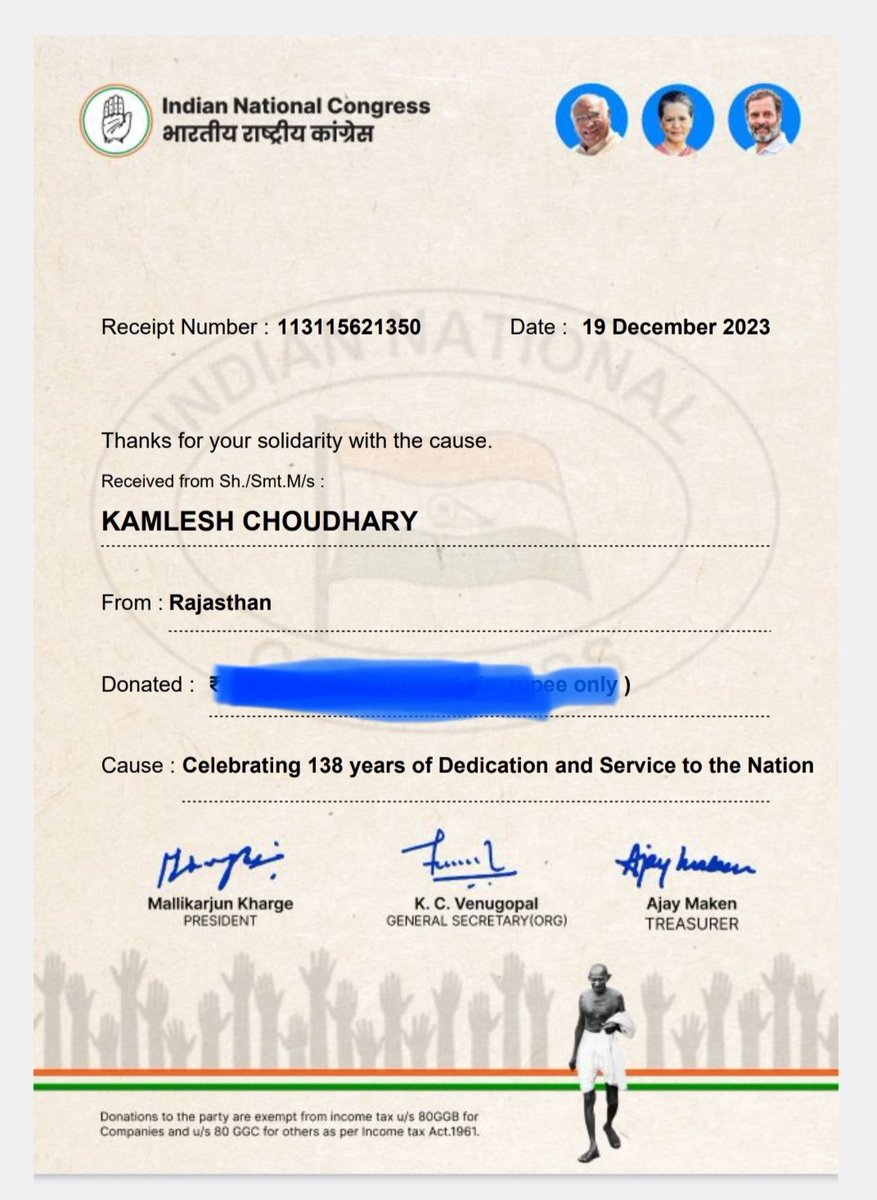 JATT222666's tweet image. #Donatefordemocracy #DonateForDesh #Donateforindia @sitaramlamba @Vidhyadharincp @inc