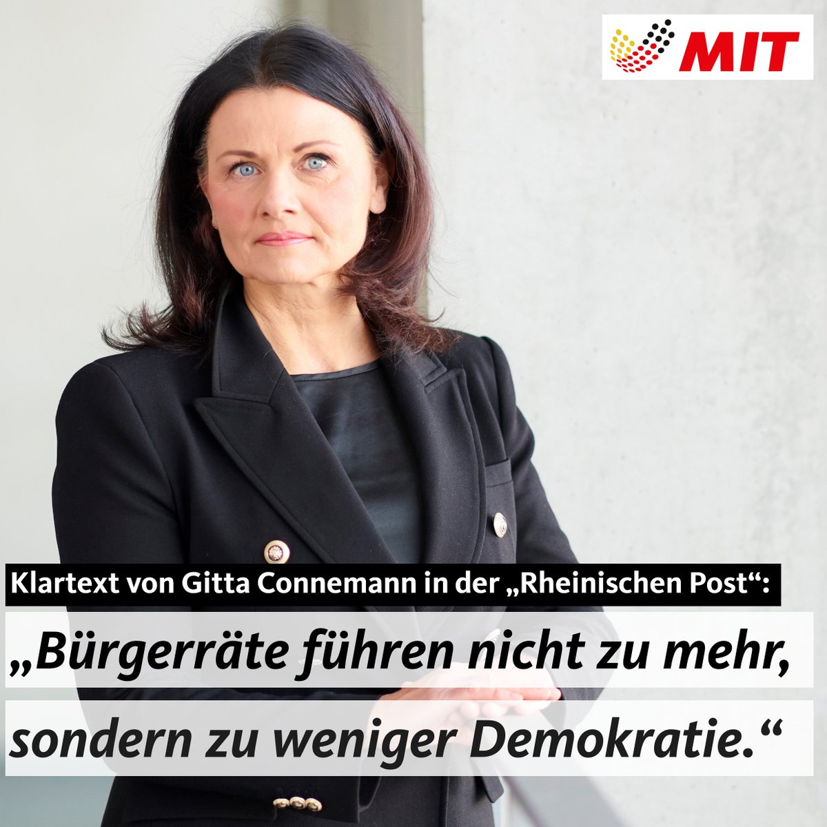 Mittelstands- und Wirtschaftsunion (MIT) (@mit_bund) on Twitter photo Im Januar findet die abschließende Sitzung des Bürgerrates zum Thema Ernährung statt. MIT-Chefin <a href="/gitta_connemann/">Gitta Connemann</a> erklärt in der <a href="/RheinischePost/">Rheinische Post</a>: „Dieses unglückliche Experiment muss schnellstmöglich beendet werden“.
👉 rp-online.de/politik/deutsc… Im Januar findet die abschließende Sitzung des Bürgerrates zum Thema Ernährung statt. MIT-Chefin <a href="/gitta_connemann/">Gitta Connemann</a> erklärt in der <a href="/RheinischePost/">Rheinische Post</a>: „Dieses unglückliche Experiment muss schnellstmöglich beendet werden“.
👉 rp-online.de/politik/deutsc…