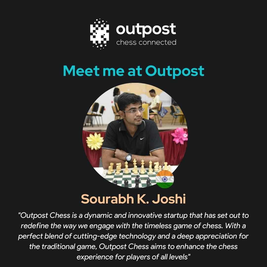 sourabhk_sdah's tweet image. Meet me at #Outpost 🤩@OutpostChess 

Join #OutpostChess at outpostchess.com and take your overall #chess experience to the next level📈 🎚️

Looking forward ⏩⏩