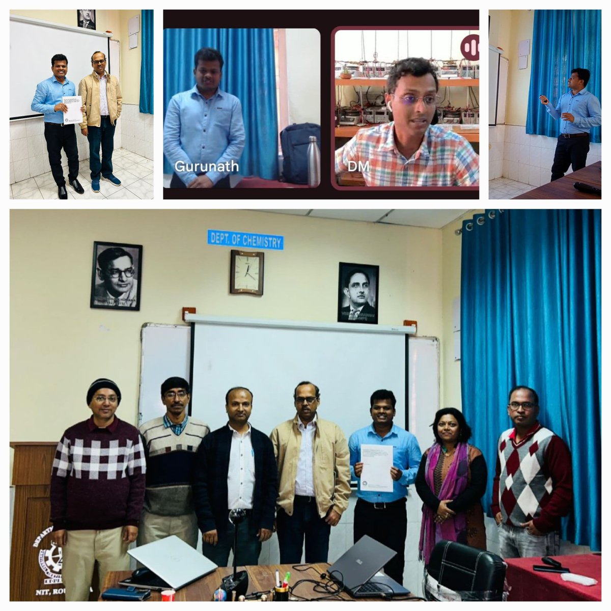 Prof. Dr. Rupam Dinda (@rupamdinda) on Twitter photo Gurunath Sahu, one of my PhD students, defended his Thesis yesterday. #Congratulations Dr. <a href="/gurunathsahu/">Gurunath Sahu, PhD</a> We thank Prof. D. Maiti <a href="/maiti_iitb/">Debabrata Maiti</a> and Prof. Dr. Peter Comba <a href="/UniHeidelberg/">Uni Heidelberg</a> for evaluating his Thesis. I wish you all the best for a Better Future! Cheers! 👏🍾
<a href="/nitrourkela/">NIT Rourkela 🇮🇳</a> Gurunath Sahu, one of my PhD students, defended his Thesis yesterday. #Congratulations Dr. <a href="/gurunathsahu/">Gurunath Sahu, PhD</a> We thank Prof. D. Maiti <a href="/maiti_iitb/">Debabrata Maiti</a> and Prof. Dr. Peter Comba <a href="/UniHeidelberg/">Uni Heidelberg</a> for evaluating his Thesis. I wish you all the best for a Better Future! Cheers! 👏🍾
<a href="/nitrourkela/">NIT Rourkela 🇮🇳</a>
