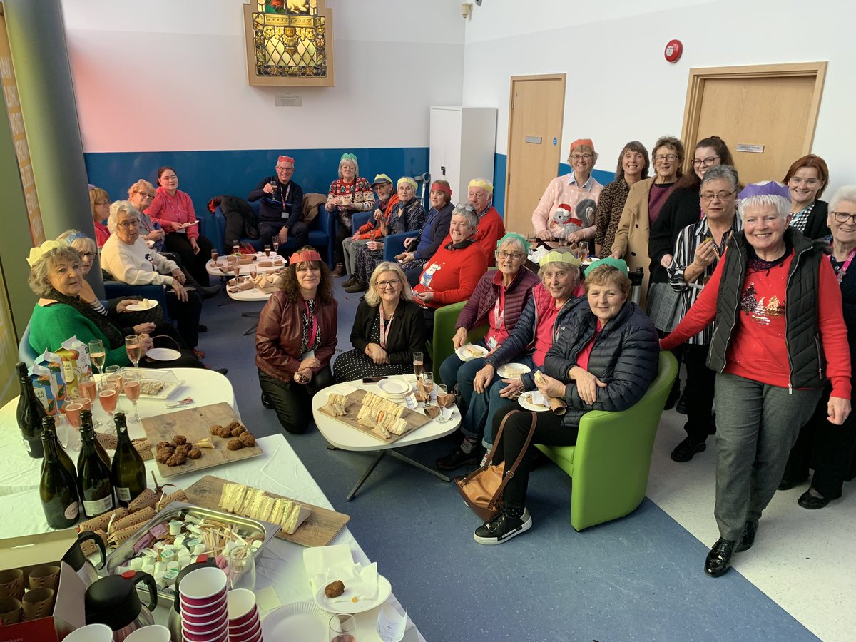 Lovely to see our Coffee Shop volunteers for a catch-up and Christmas lunch. Each one individually raises over £5000 every year alongside the incredible service they give. Thank you you - you are the best! 🙏 @RJAH_NHS