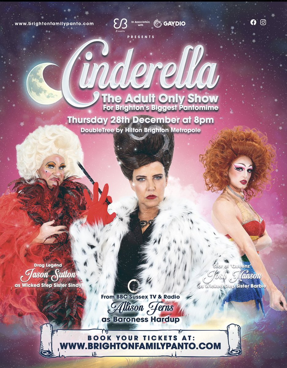 Tim Slater (@timsy99) on Twitter photo Opening night tomorrow @Brighton_Panto #cinderella … have you got you tickets to the ball… <a href="/AllisonFerns1/">Allison Ferns</a> <a href="/DHill_Official/">David Hill</a> <a href="/KaneMatthews10/">Kane Matthews</a> <a href="/JordanLangford/">Jordan Langford</a> <a href="/missjasondear/">Jason Sutton</a> only 20 family shows & 1 adult version
<a href="/TheStage/">The Stage</a> <a href="/ThePantoArchive/">Panto Archive</a> #brightonpanto #brighton Opening night tomorrow @Brighton_Panto #cinderella … have you got you tickets to the ball… <a href="/AllisonFerns1/">Allison Ferns</a> <a href="/DHill_Official/">David Hill</a> <a href="/KaneMatthews10/">Kane Matthews</a> <a href="/JordanLangford/">Jordan Langford</a> <a href="/missjasondear/">Jason Sutton</a> only 20 family shows & 1 adult version
<a href="/TheStage/">The Stage</a> <a href="/ThePantoArchive/">Panto Archive</a> #brightonpanto #brighton