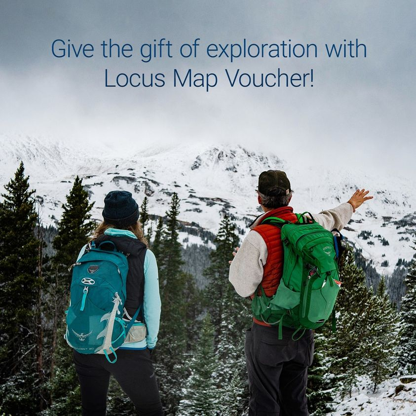 It's never too late for a Christmas gift! Our Premium and LoCoin Vouchers are available 24/7 with no shipping costs at locusmap.app/voucher. #Christmas2023 #nevertoolate #ChristmasGift