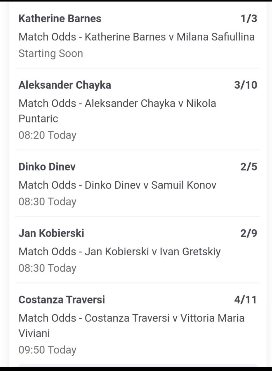 Free VIP Tennis Acca 
Paying 3/1.

Only stake what you can afford to lose.

Please Give us a Follow And ❤️If your following.

#tennisbetting #betting #bet #tennis #tennistipster #sport #bettingtips #sportsbetting #bettingexpert #bettingtipster #tennistips #atp #casino #bets