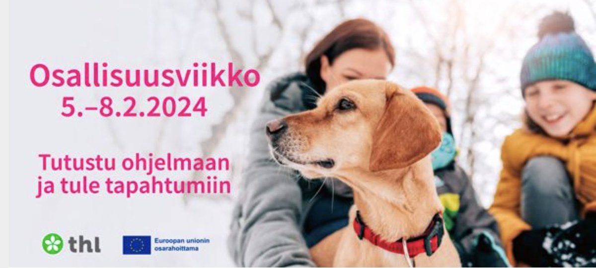 Tilaa Yhdenvertaisen osallisuuden tapahtumaviesti! Nyt kerromme viestissä muutaman kerran osallisuusviikon 5.-8.2.2024 ohjelmasta, katso joulukuun viesti ja tilaa 👇🏼 uutiskirje.thl.fi/a/s/44565120-a… #osallisuus #osallisuusviikko