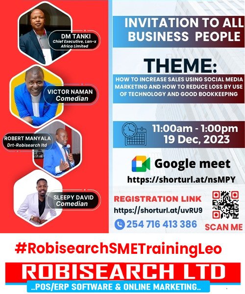 You're a business person and you want to know how to improve your sales in 2024 using online marketing? Join us from 11AM to 1PM today and you won't regret
#RobisearchSMETrainingLeo
JoinOnline SMEtraining at11AM
 HappyHour OnlineTraining