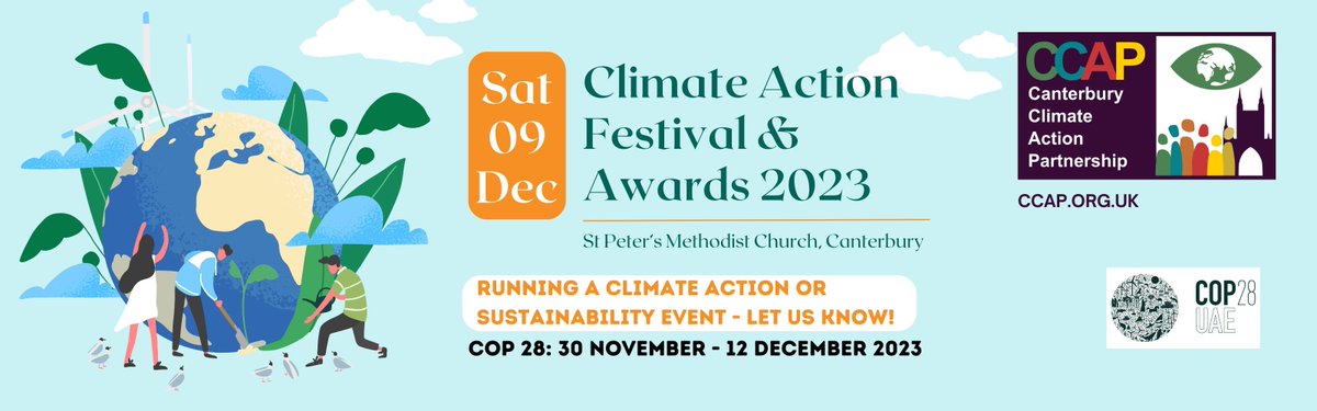 Congratulations to the winners of the Canterbury Climate Action Awards 2023! Another successful CCAP festival took place this month celebrating those taking impressive steps in their journey to Net Zero and inspiring others. Read about the winners: buff.ly/3BhD9cI