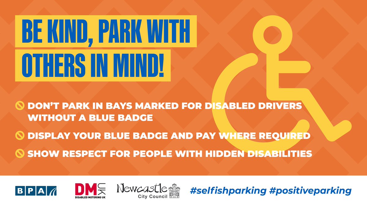 🚗 We’re supporting the campaign to raise awareness around the misuse of Blue Badges and will be increasing checks on Blue Badges in vehicles parked across the city. #selfishparking #positiveparking