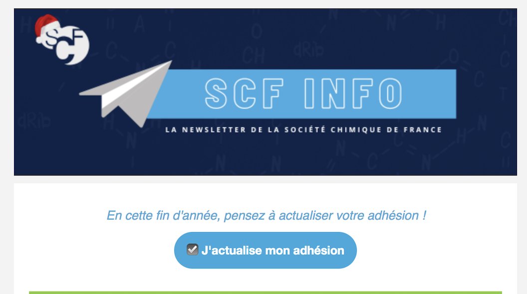🤓 Retrouvez la dernière lettre d'information de l'année de la Société Chimique de France 👇 Actualités, Articles, Agenda...
mailchi.mp/societechimiqu…
#chimie #newsletter #scf #actualités #gracealachimie