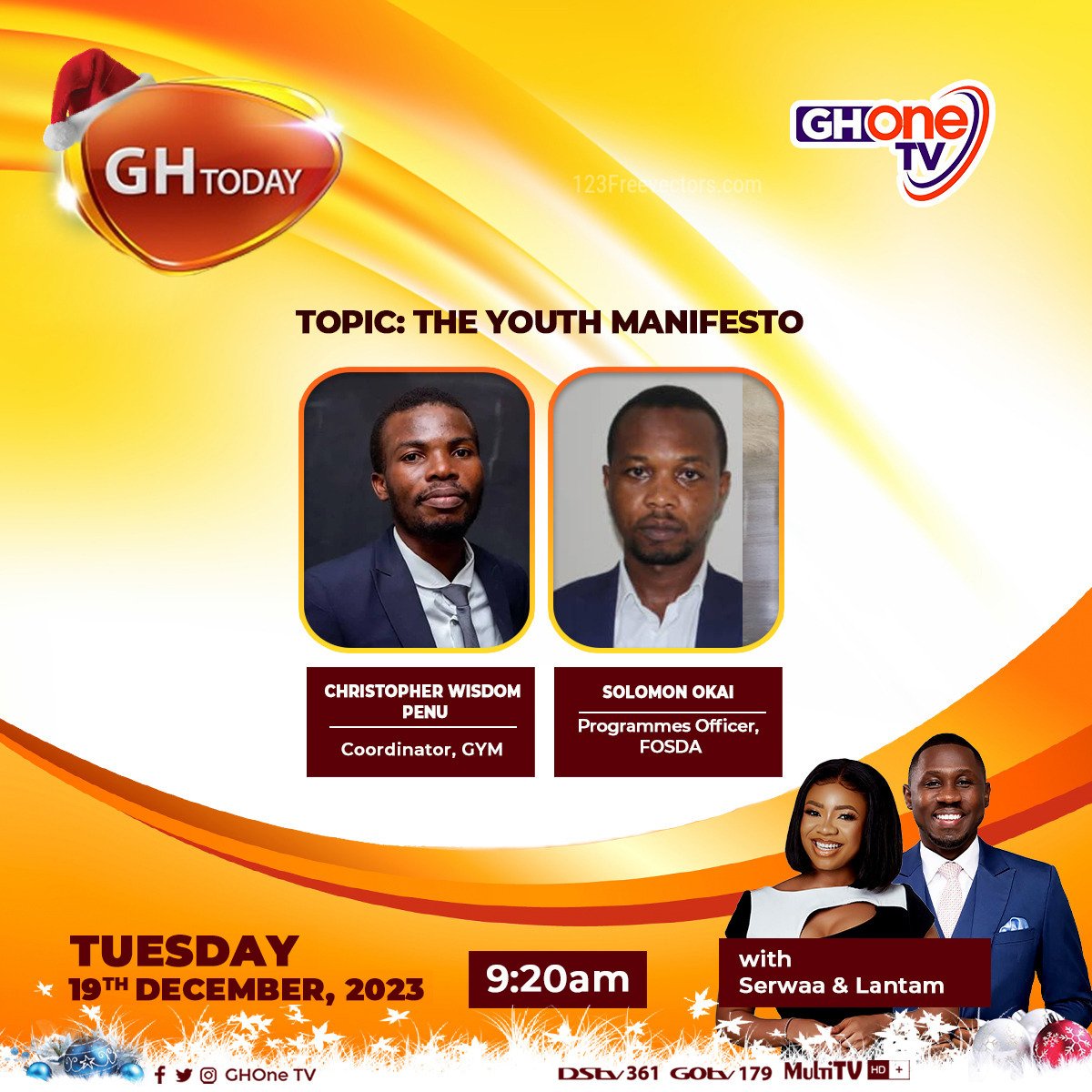 Make time to join this fruitful discussion on @ghonetv today at 9:20am for an insightful interaction on how Ghana's political parties can adopt and incorporate the Youth Manifesto in their mainstream policies. This is what @ActionAidGhana & partners stand for - youth empowerment.
