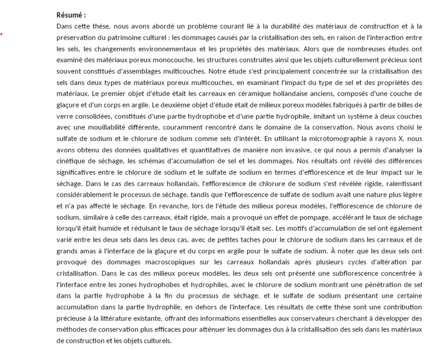 ๐๐ง๐ฌ๐ญ๐ข๐ญ๐ฎ๐ญ ๐๐๐ซ๐ง๐จ๐ญ ๐๐๐๐
๐จ๐ (@carnot_isifor) on Twitter photo ๐จ19 dรฉc. 2023 14h๐จ soutenance de thรจse publique de Mme Tinhinane Chekai : "Tomographie ร rayons-X pour caractรฉriser l'altรฉration par cristallisation des sels dans des milieux poreux multicouches"
<a href="/universite_uppa/">Universitรฉ de Pau et des Pays de l'Adour (UPPA)</a> <a href="/TinhinaneChekai/">chekai tinhinane</a> ๐จ19 dรฉc. 2023 14h๐จ soutenance de thรจse publique de Mme Tinhinane Chekai : "Tomographie ร rayons-X pour caractรฉriser l'altรฉration par cristallisation des sels dans des milieux poreux multicouches"
<a href="/universite_uppa/">Universitรฉ de Pau et des Pays de l'Adour (UPPA)</a> <a href="/TinhinaneChekai/">chekai tinhinane</a>