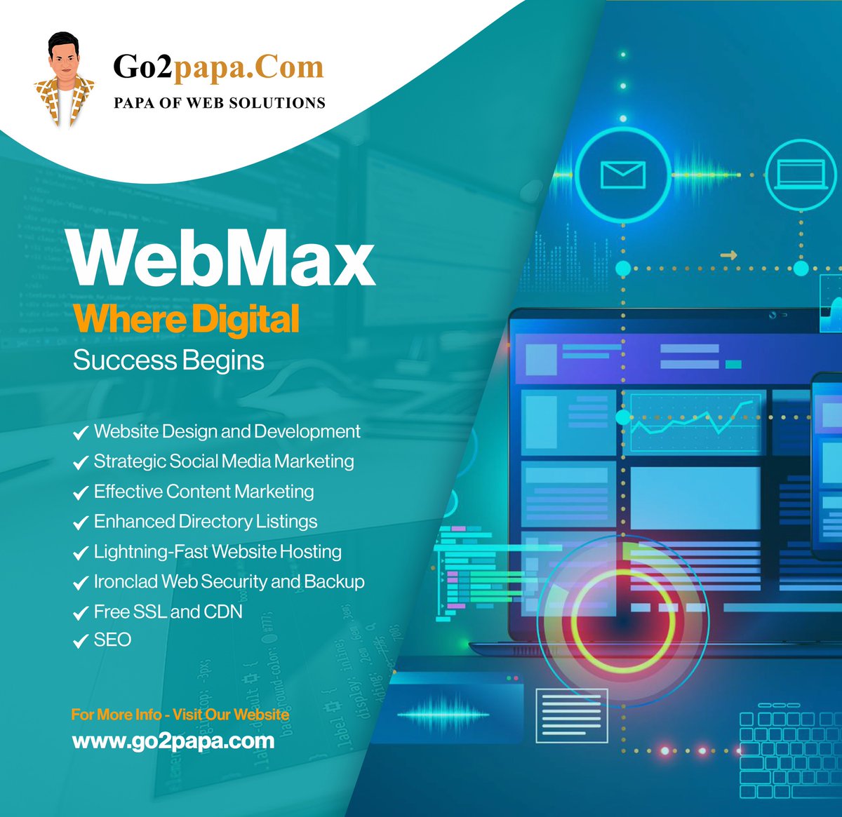 Go2papa's tweet image. 𝐖𝐚𝐧𝐭 𝐭𝐨 𝐎𝐮𝐭𝐬𝐡𝐢𝐧𝐞 𝐘𝐨𝐮𝐫 𝐎𝐧𝐥𝐢𝐧𝐞 𝐂𝐨𝐦𝐩𝐞𝐭𝐢𝐭𝐢𝐨𝐧? 𝐖𝐞𝐛𝐦𝐚𝐱 𝐇𝐨𝐥𝐝𝐬 𝐭𝐡𝐞 𝐊𝐞𝐲!✨

Visit my website at🌐 go2papa.com or email me at 📧 info@go2papa.com. Let&apos;s create something remarkable together! ✨

#webmax #OnlineSuccess