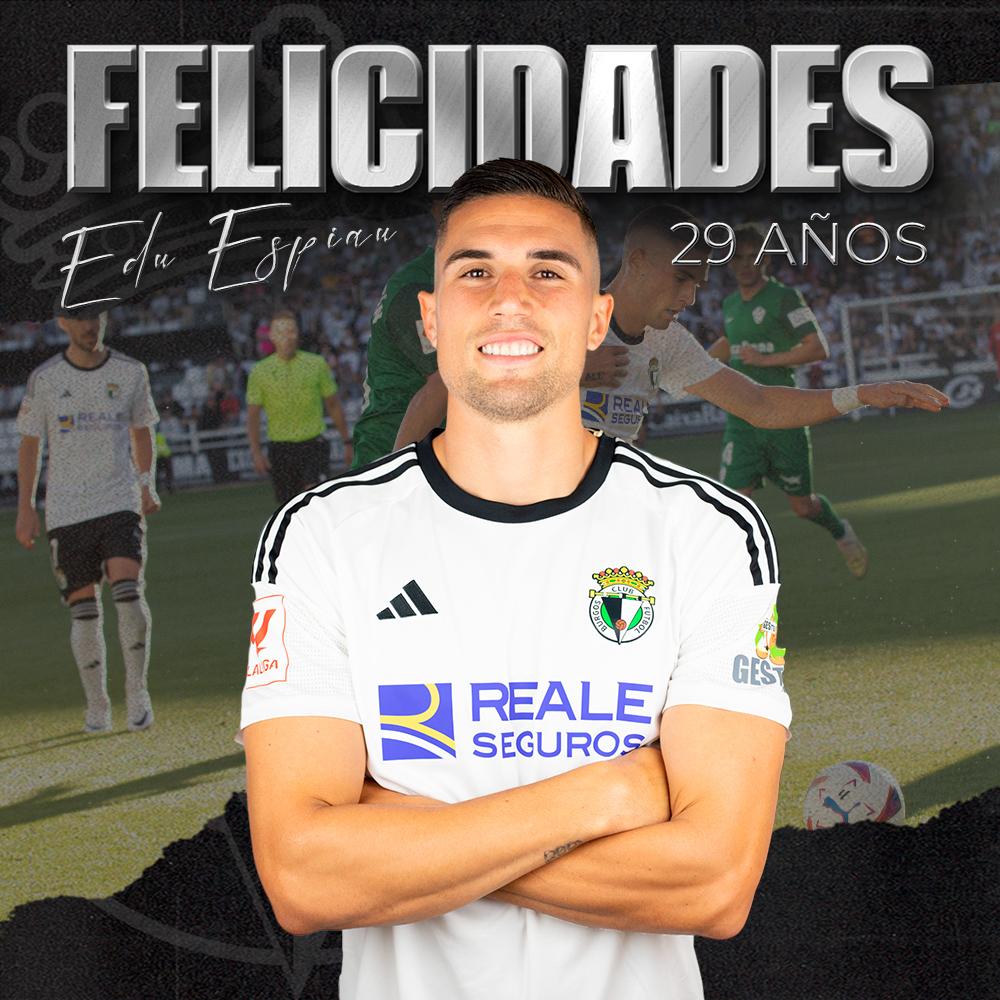 🥳 ¡𝕄𝕦𝕔𝕙𝕒𝕤 𝕗𝕖𝕝𝕚𝕔𝕚𝕕𝕒𝕕𝕖𝕤 𝔼𝕕𝕦! 🥳

¡Nuestro delantero Edu Espiau cumple hoy 29 años! 2️⃣9️⃣

🤍🖤

#SomosBurgos