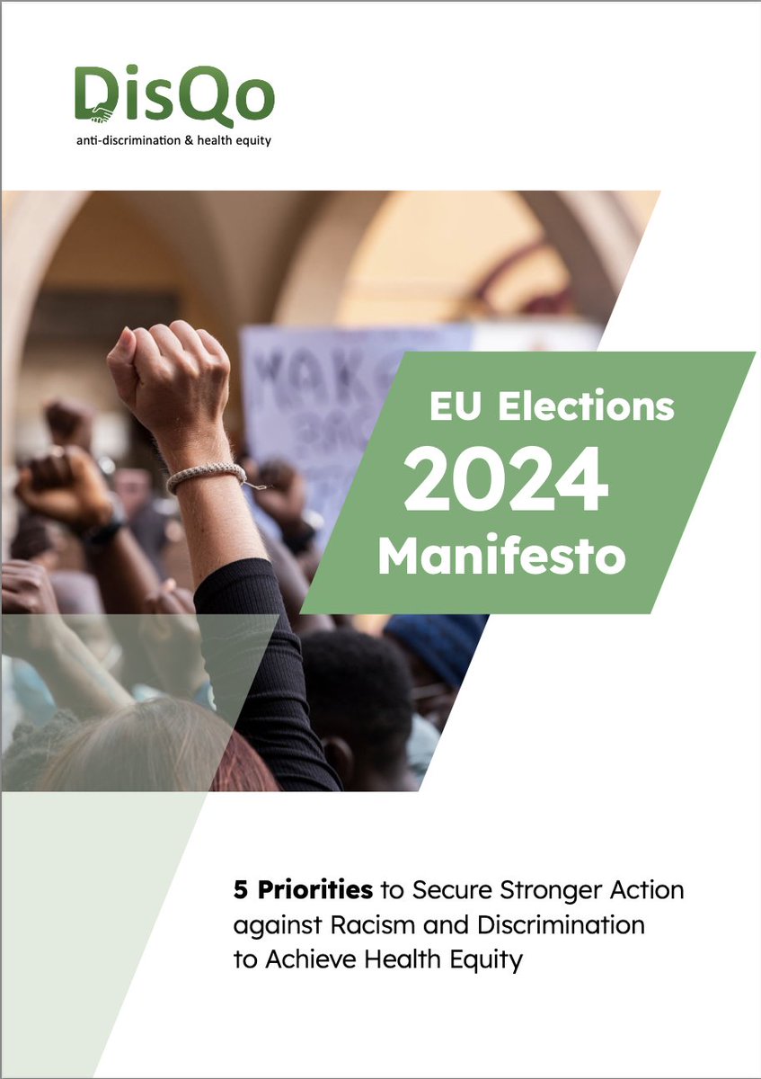 DisQo, a pan-European network of 70+ organisations, just released its manifesto! Our goal for the #EUElections2024: Stronger action against #racism & #discrimination for #HealthEquity Endorse the manifesto & drive tangible impact for an equitable future➡️tinyurl.com/2auu2avz