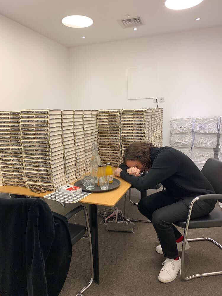 That moment when you’ve done 60 interview since 26 November and now they want you to sign 2,000 books in one sitting. Thank you @WaterstonesPicc (For the record, it took 1hr, 25min) with a team of four.