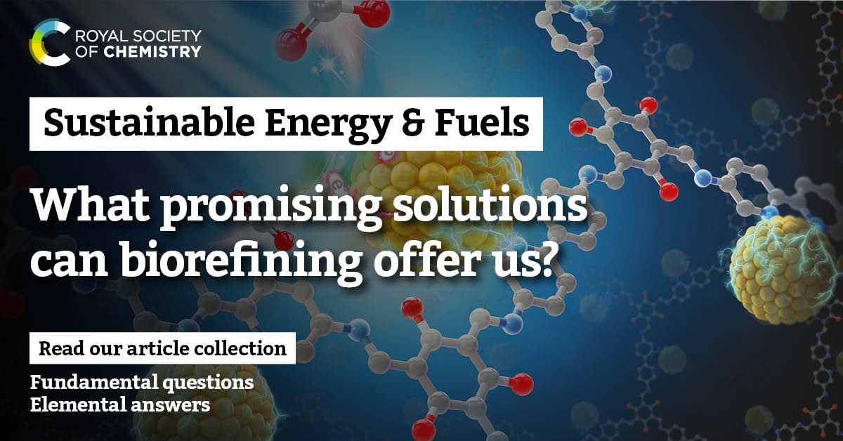 With our guest editors – Karen Wilson, Jason Lim, Muxina Konarova, and George Huber – we have created a new collection that highlights the potential of biorefining for renewable energy and improved chemical production. Start reading: rsc.li/3GI1JEZ