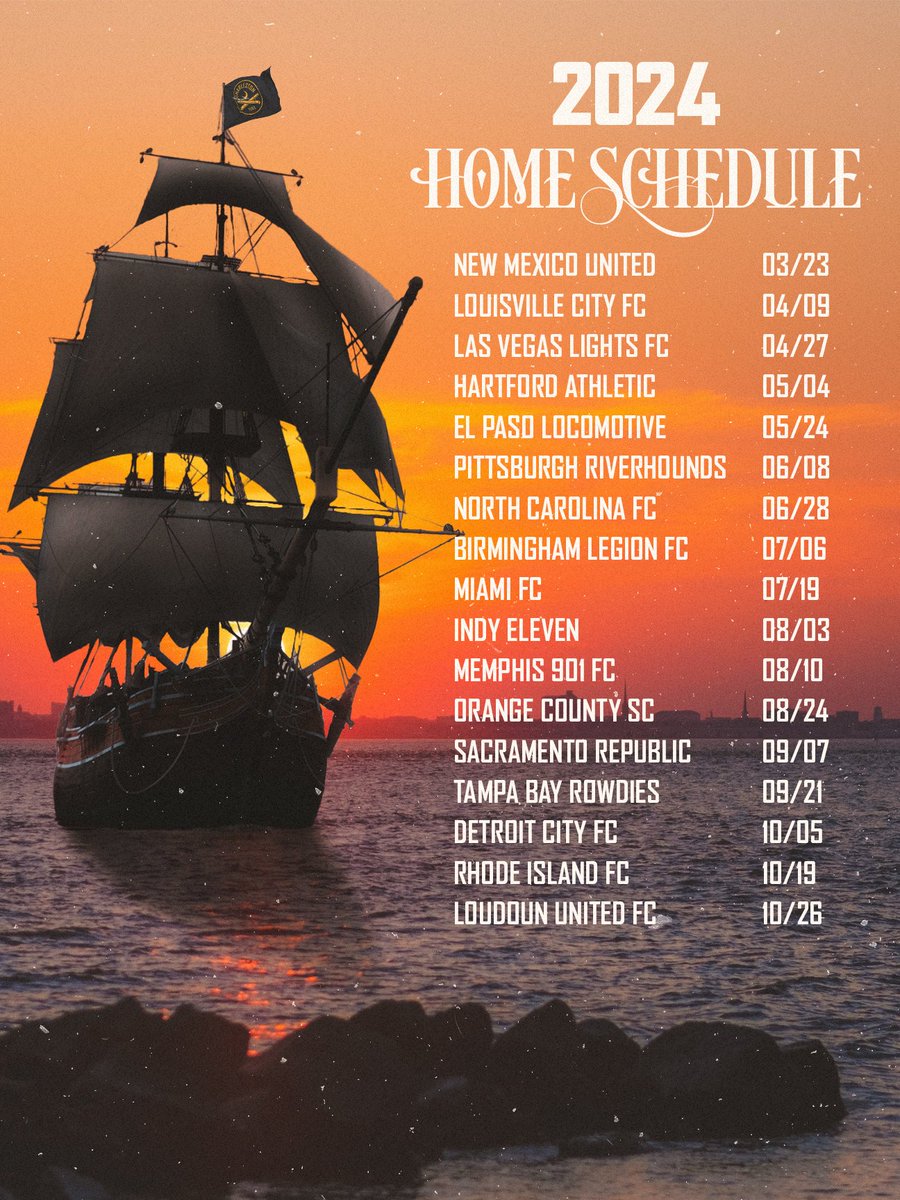 The 2024 home slate 🏴‍☠️🗓️

#CB93 | #YourTownYourClub