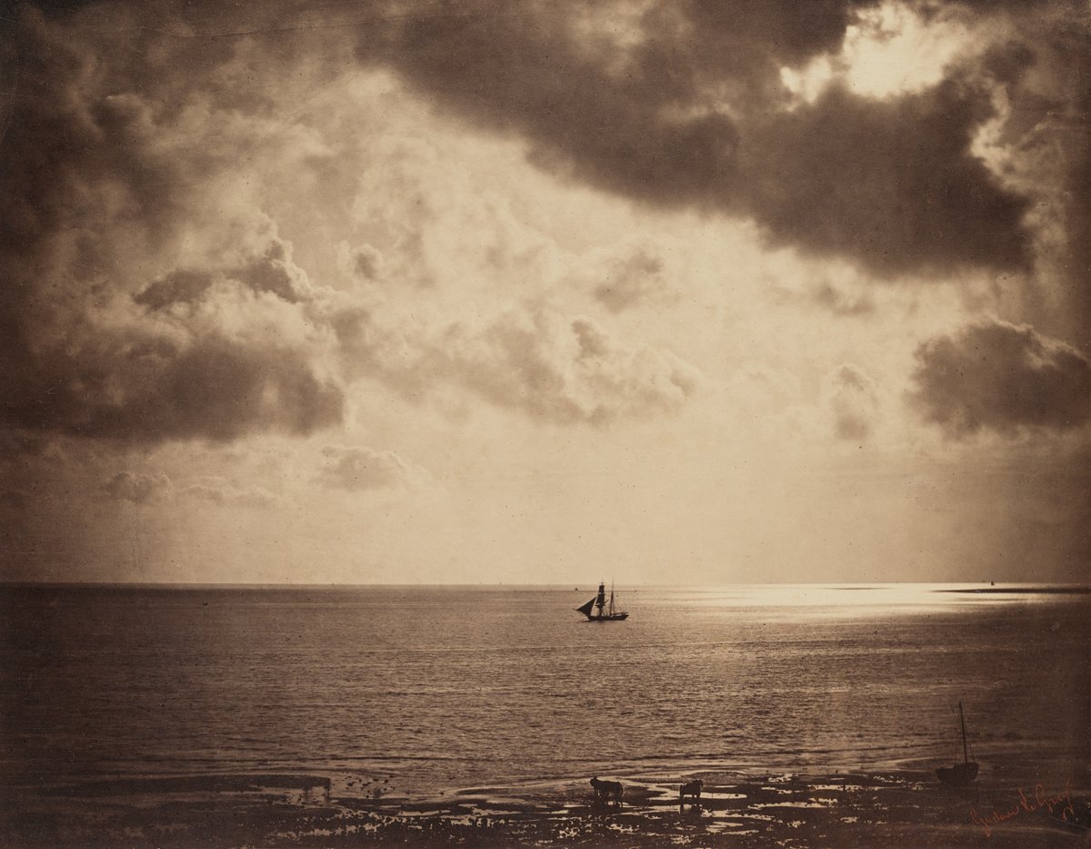 Gustave Le Gray trained in Paris as a painter before becoming one of the most renowned pioneers of the new art, photography. Brig on the Water, one of his most noted works, set a new standard for photography and was a sensation when it was first shown. On view now!