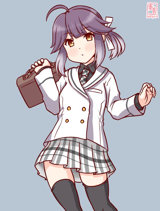 「朝! 朝日って、きれいですよね」

#艦これ版真剣お絵描き60分一本勝負_20231219
#早波 