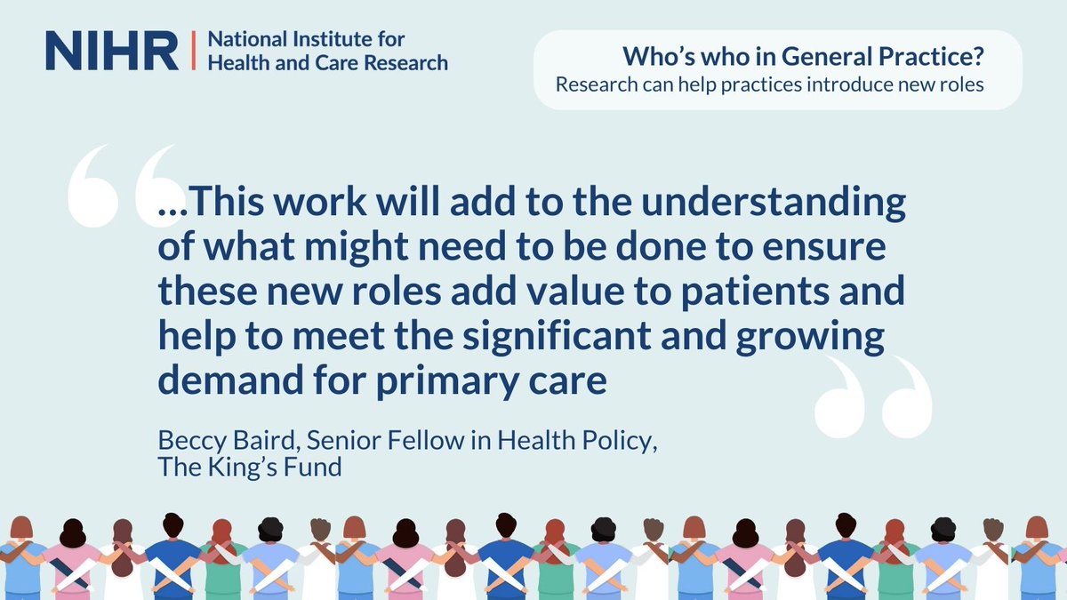 There has been a rapid growth in the number of other clinicians working alongside GPs & nurses in primary care in the last decade. Explore how the #PrimaryCare skill mix is changing in this latest Collection of Evidence ⤵️ evidence.nihr.ac.uk/collection/who… @TheKingsFund