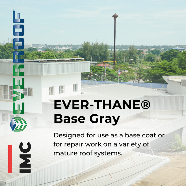 As a maintenance coating, Ever-Thane® Base Gray can be used to coat an entire #Roof system, make spot repairs, or provide additional protection when integrated with a reinforcement fabric. Learn more here: bit.ly/467FbIU  #EverRoof