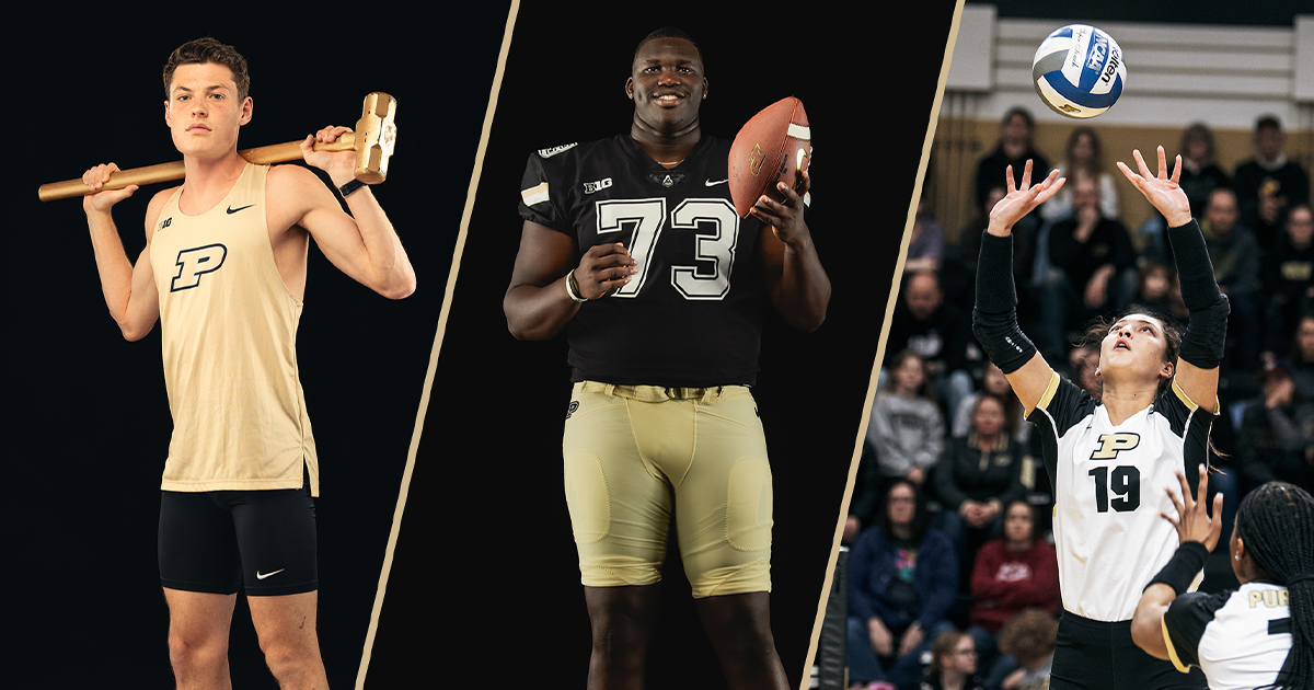 Congrats to our 3 #BoilermakerEducator athletes named Academic All-Big Ten honorees for Fall 2023: @PurdueTrackXC's Nathan Walker (Math Ed), @BoilerFootball's @djohnson0603 (MS in Curriculum & Instruction), & @PurdueVB's @sydney_yim_ (El Ed)! 🏃‍♂️ 🏐 🏈 bit.ly/23fall-allbigt…