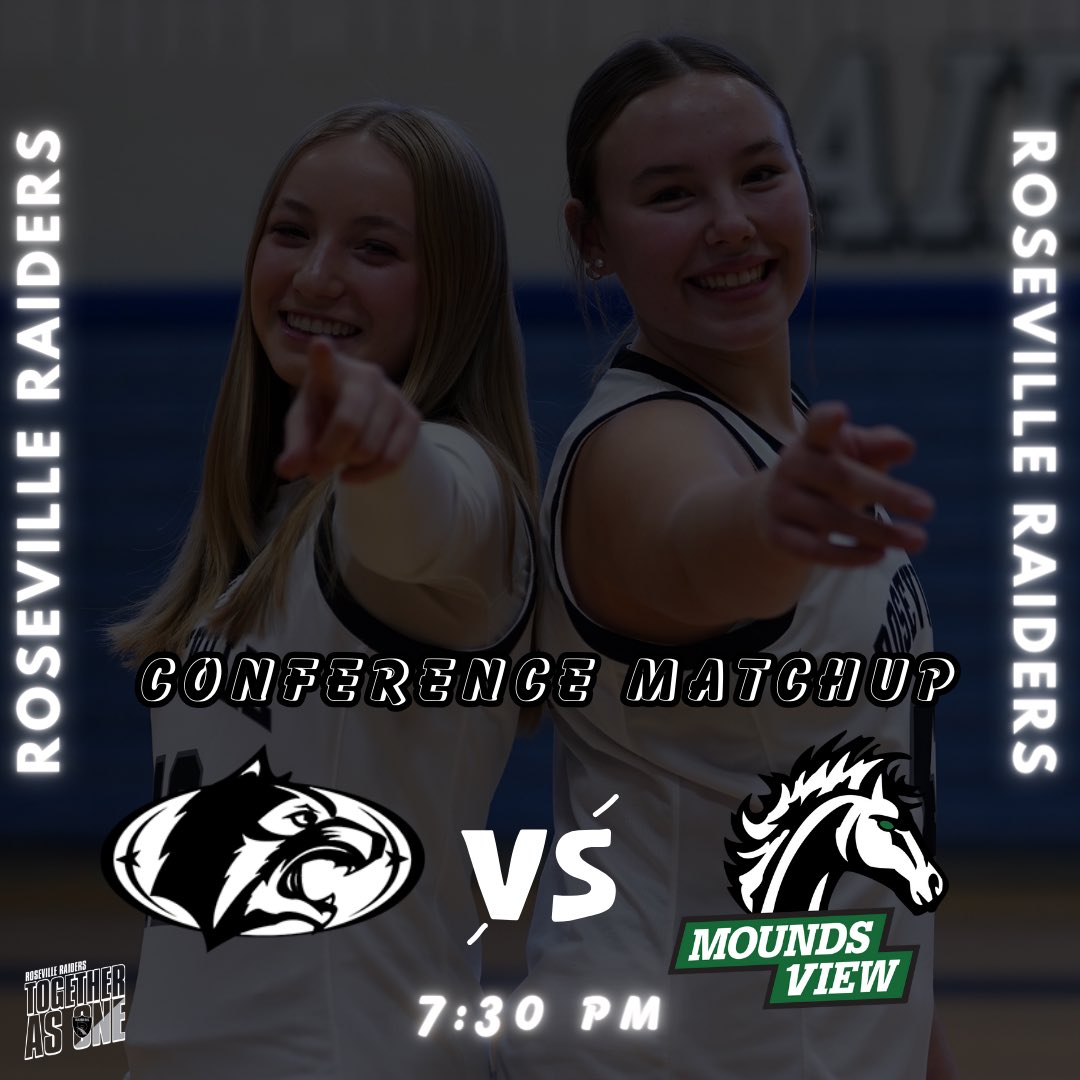 Finally – it's 𝙂𝘼𝙈𝙀 𝘿𝘼𝙔!
Roseville at Mounds View 
7:30pm Varsity Tip-off ‼️🤘