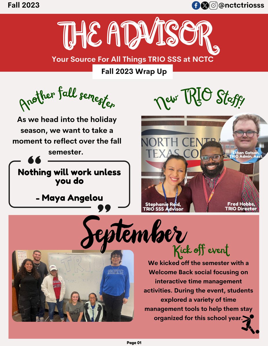NCTCTRIOSSS's tweet image. Our recap of the fall semester 😆. We hope you enjoy this read. See you in the new year, we have big things planned! #trio #triosss #nctctriosss #nctc
@nctclions