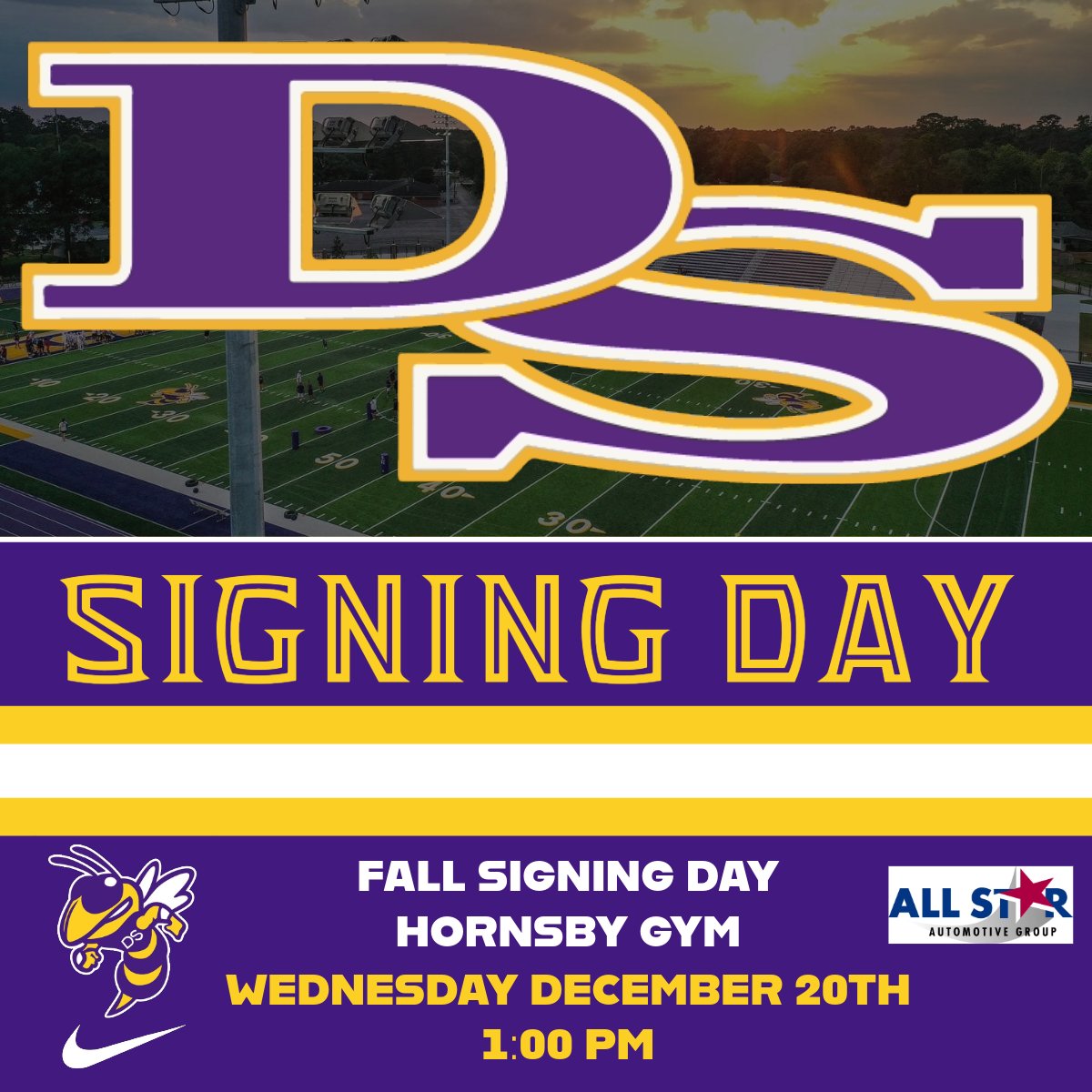 Stay Tuned! Tomorrow : Dashawn McBryde (Football), Hayden Averette (Softball), Caled Daigle (Baseball) and Jackson Laird May (Swimming) will be signing on the dotted line and announcing their college commitments!
