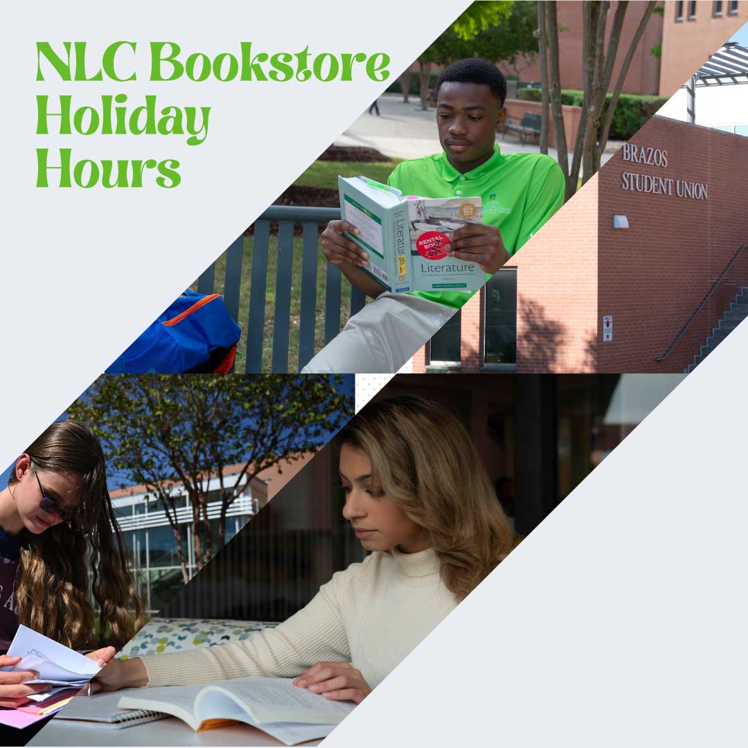 Need to access the NLC bookstore? Below is a link to bookstore hours now thru Jan. 12. The bookstore will accept book returns during this time
bit.ly/3TOAtN1