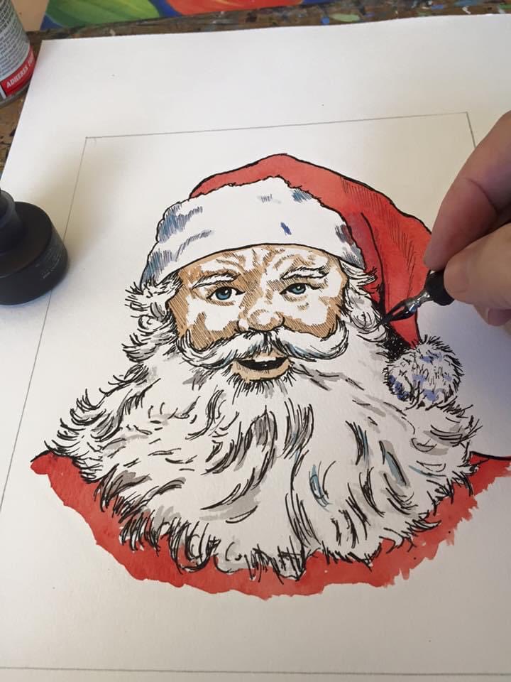 Santa pencil sketch | hidden name | Kurt Rohlmann | Flickr