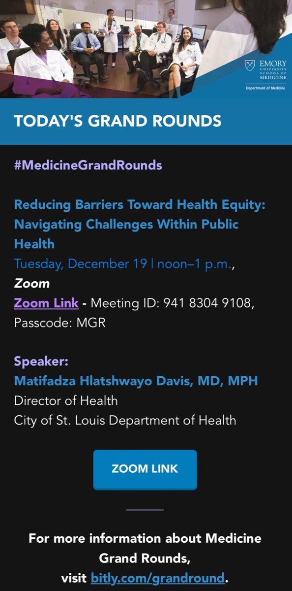 Our fave @MatiH_ID is presenting #MedicineGrandRounds at @EmoryDeptofMed TODAY. Sooooo excited! 💖