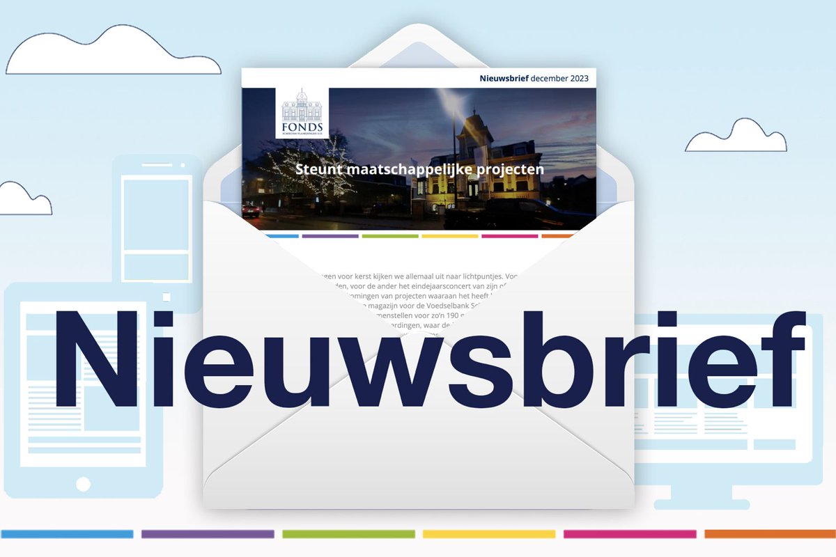 Onze laatste nieuwsbrief van 2023 is verschenen. Met daarin o.a. de opening van het nieuwe pand van de Voedselbank Schiedam, een nieuw speelplein voor IKC De Klimboom en de Waterweg Cultuurprijs.

Lees de nieuwsbrief op:

fondssv.nl/steunt-maatsch…