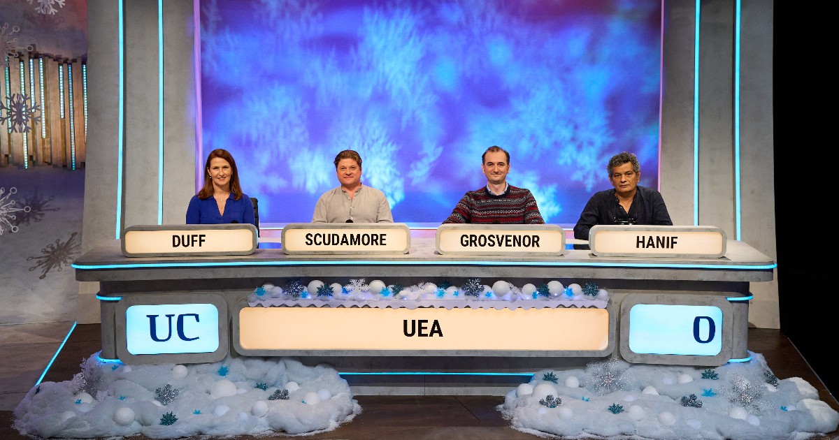 Good luck to our brilliant alumni team who are competing on University Challenge tonight! 🍀🤞 Be sure to tune in to see them compete on @BBCTwo tonight at 8:30pm. #ThisIsUEA #UniversityChallenge #UniChallenge #UEAGrad