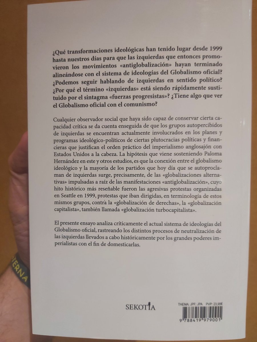 Ya es mio el último libro de @fortunayjacinta, Paloma Hernández, editado por @Sekotia @Almuzara, 'El fin de la izquierda. El desbordamie to de las izquierdas por el globalismo oficial'. Enhorabuena por la publicación. A leer pues 💪