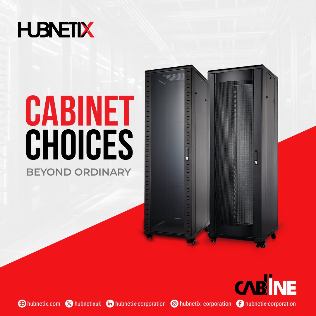 HUBNETIX Cabline - Switch your space with top-notch cabinets and racks. From server rooms to outdoor setups, we've got you covered for all your needs. 
 
#Hubnetix #Cabline #cabinets #racks #telecom #datacentre #serverrack #networkrack #cabinetaccessories