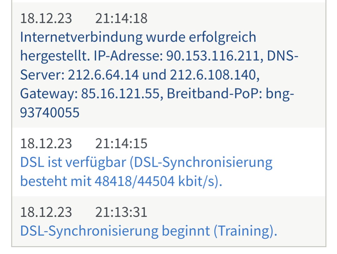 Wie kann es nur sein das @Moin_EWE Support darauf beharrt das die Internet Leitung intakt (100Mbit) ist und versucht an den WLAN Einstellungen rumzubasteln. 🤦 Ihr nehmt eure Kunden nicht ernst!

Vielleicht lieber dauerhaft protokollieren an die <a href="/bnetza/">Bundesnetzagentur</a>
wenden!?