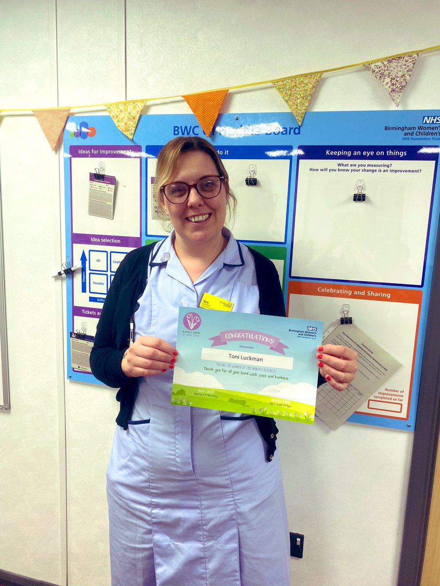 Toni, one of our homebirth MSWS winner of the bluebell award this month for her contribution and care for a family planning a breech vaginal birth. Well done 👏🏼 💫 @DeeSmithA  @HomebirthTeam