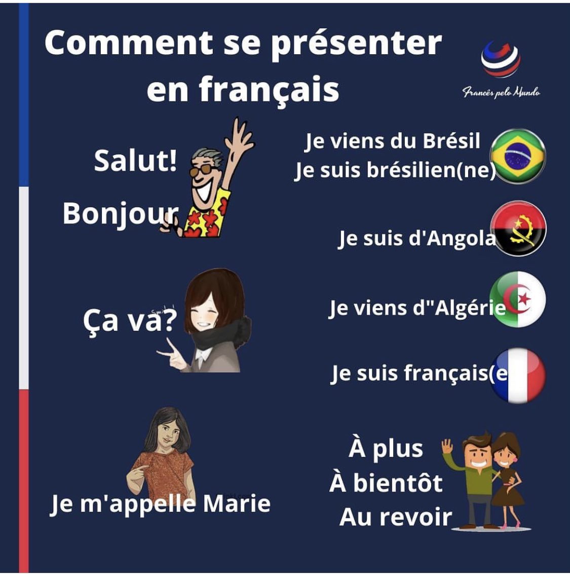 كيف تقدم نفسك باللغة الفرنسية 🇫🇷 #برد_الشتاء #صباح_الاجواء_الحلوه