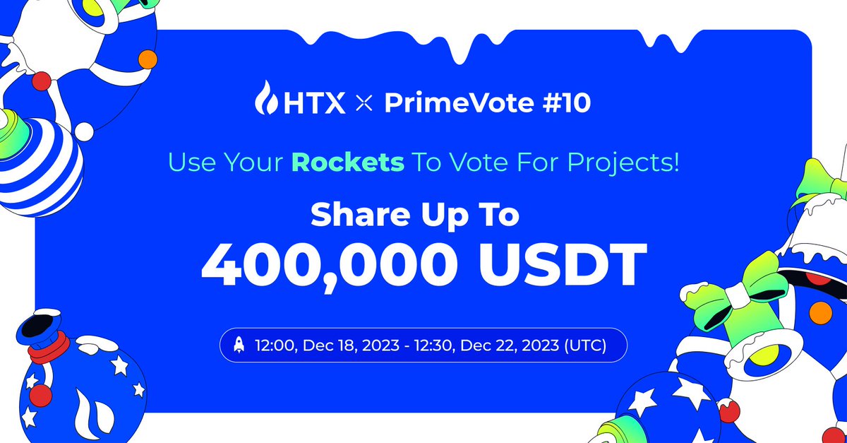 🚀#HTX PrimeVote #10 Battle Begin!

10 projects battle for 1⃣ listing seat!
Vote with rockets & share up to $400,000!

Vote Now>>> htx.com/en-us/assetact…