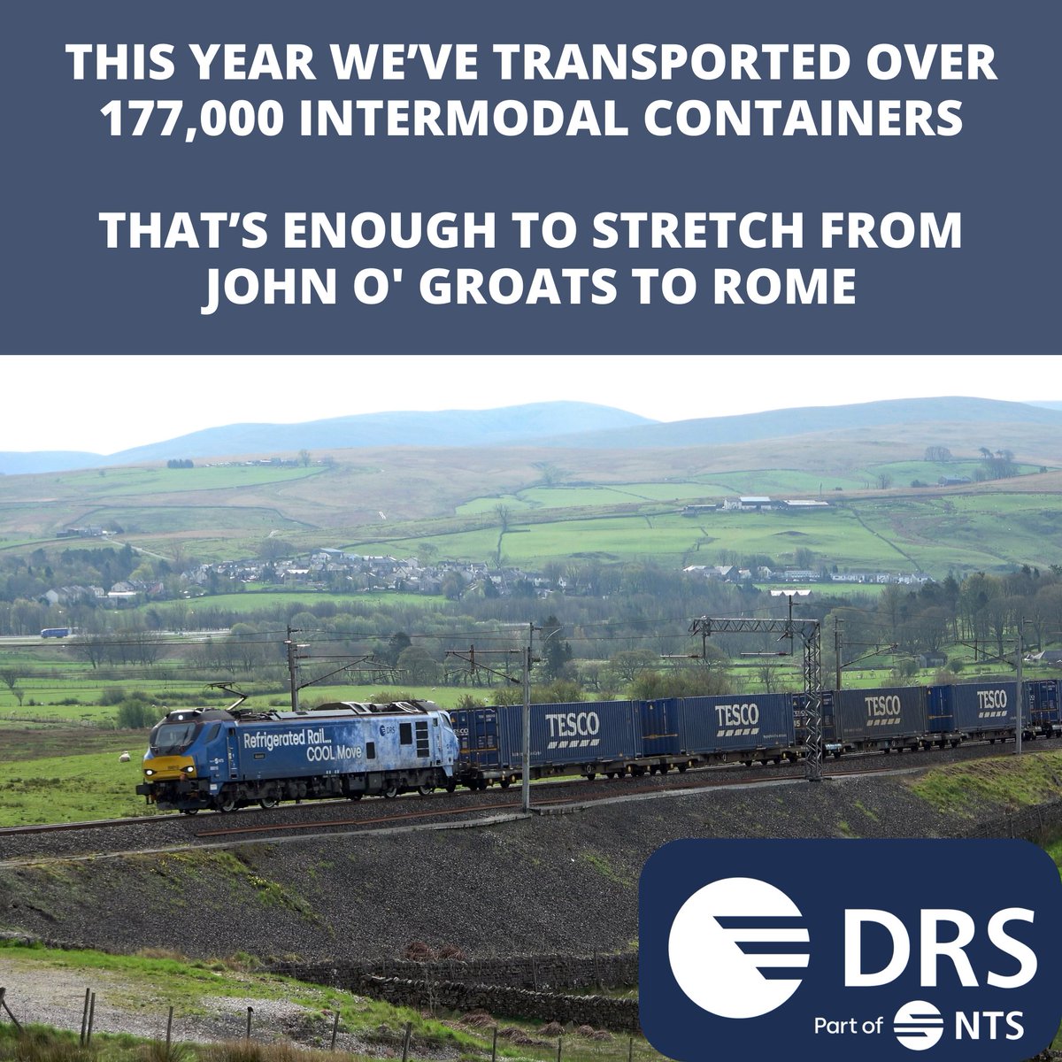 We've had a great 2023 and proud to have delivered for our customers. We’ve transported thousands of tonnes of essential supermarket goods and with much fewer CO2 emissions compared to road. 🚆🛤️⚡️ #Railfreight #LowCO2