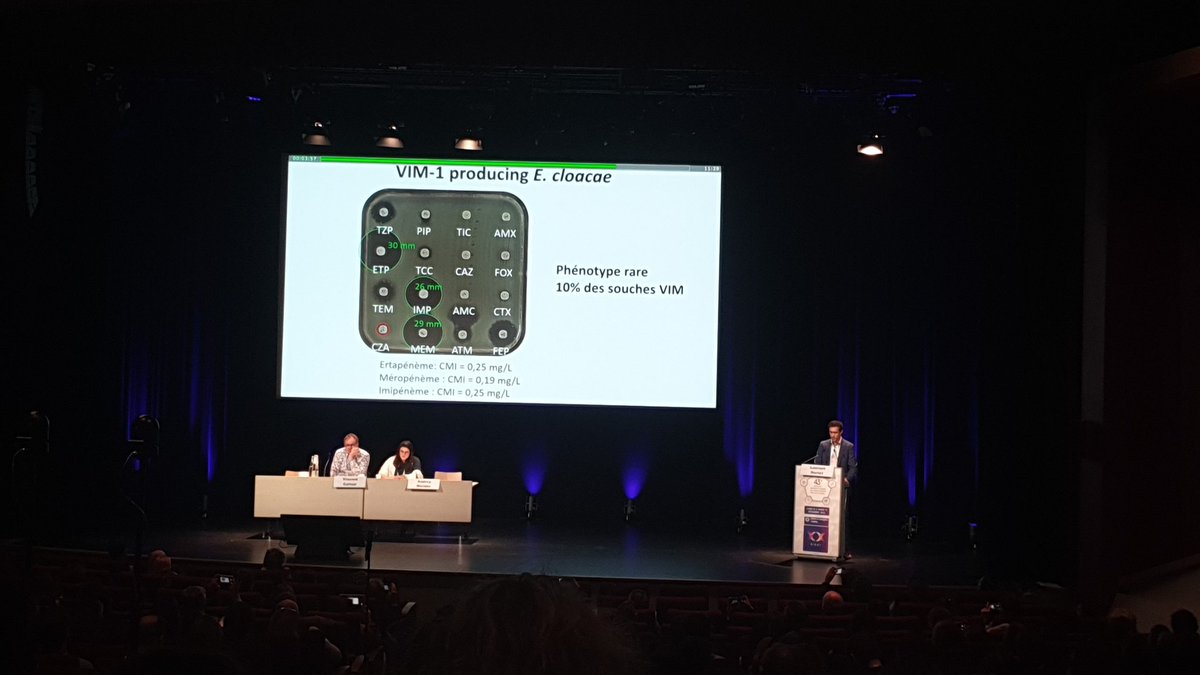 Pr <a href="/laurent_dortet/">DORTET Laurent</a> du CNR des résistances nous rappelle d'être prudent sur l'interprétation des antibiogrammes pour ne pas passer à côté d'une carbapénèmase. Ça ne saute pas toujours aux yeux ! #RICAI
<a href="/RICAIFrance/">RICAI</a> <a href="/Genevieve_Hery/">Geneviève HéryArnaud</a> <a href="/charles_cazanav/">Charles.Cazanave</a>