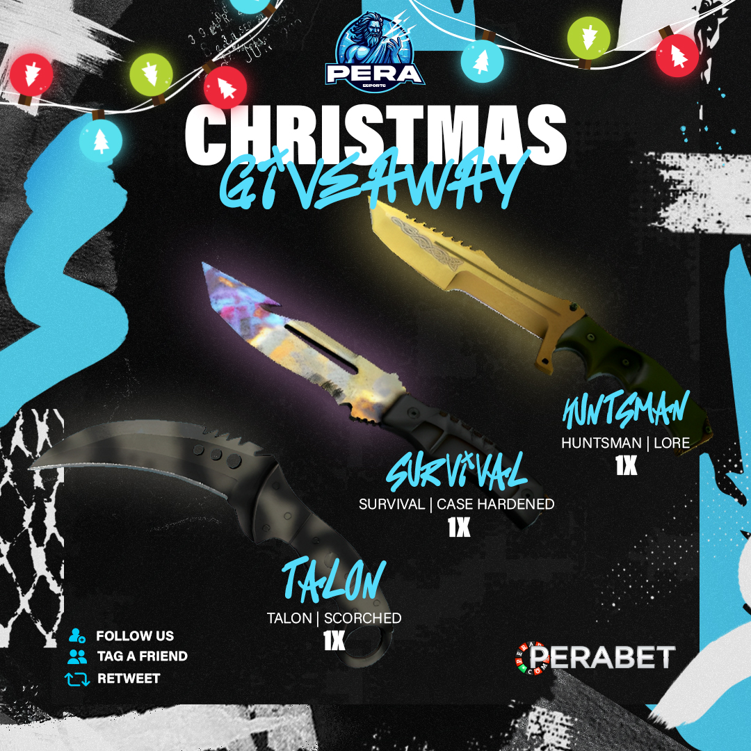 PeraEsports's tweet image. .@perabetsosyal Christmas Giveaway | 3X Knife

👍 Like This Post
✅ Follow @peraesports &amp;amp; @perabetsosyal
💞 Tag Your 2 Friends
🔁 Retweet This Post
❗️Winner will be announced at 27.12.23

#PERAARMY #CSGiveaway #csgo #cs2 #csgoskin #csgoskins