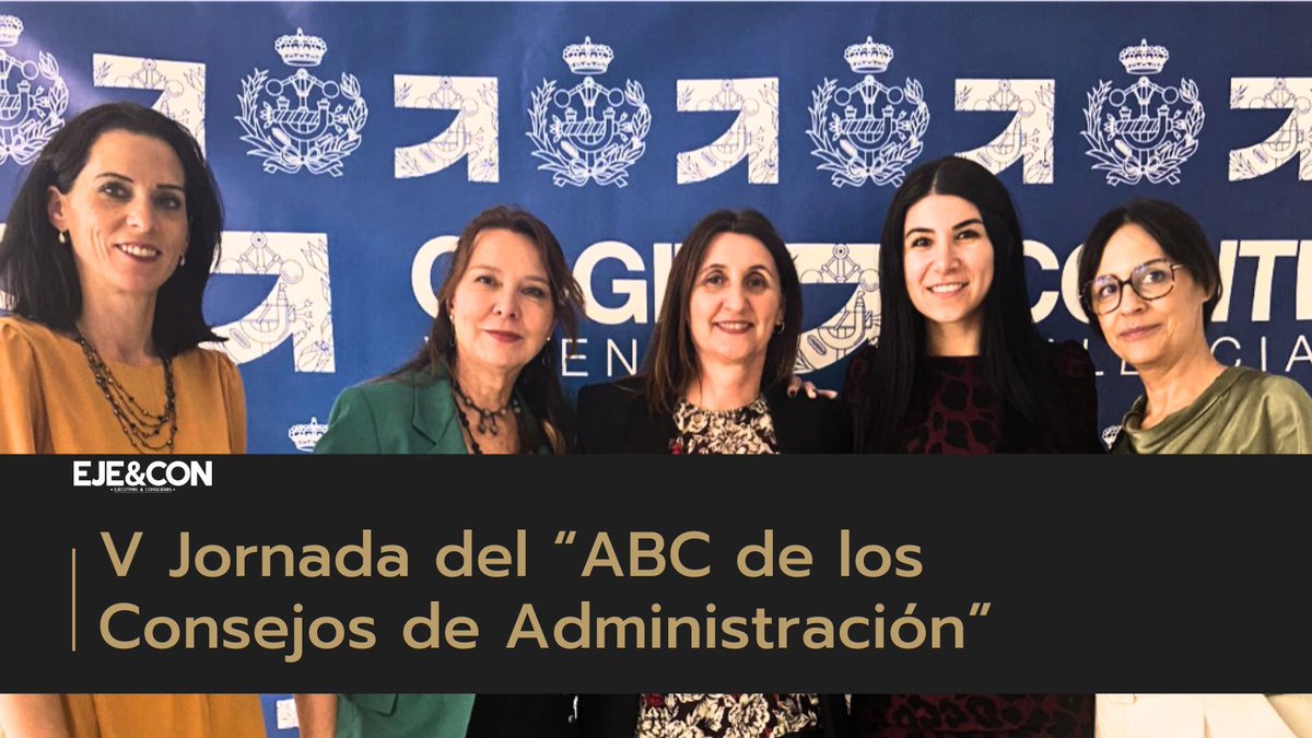 Dinámicas de los Consejos de Administración exploradas en la quinta jornada del ABC de <a href="/AsocEyC/">EJE&CON</a> en Valencia. Damos las gracias a Esther Carbonell de <a href="/GB_VLC/">GB Consultores VLC</a>  y a Eva Turanzo de <a href="/IGobernanzaEmp/">Instituto de Gobernanza Empresarial</a>  ejecon.org/dinamicas-cons… #GobernanzaEmpresarial #ConsejosAdministración