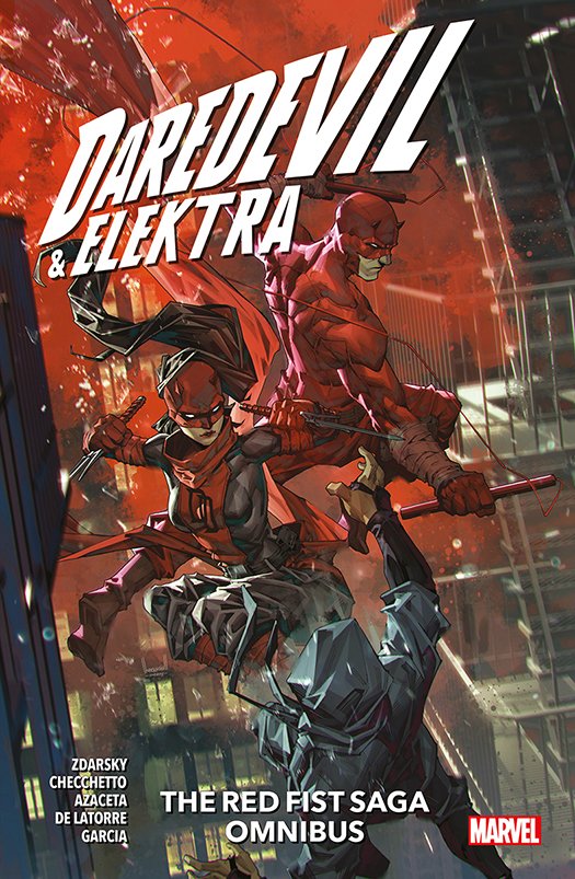 Daredevil & Elektra: The Red Fist Saga Omnibus - everything Matt Murdock thought he knew about what it meant to be Daredevil is about to change! Collecting: Daredevil (2022) #1-10. Order your copy today at bit.ly/3uXT0vJ