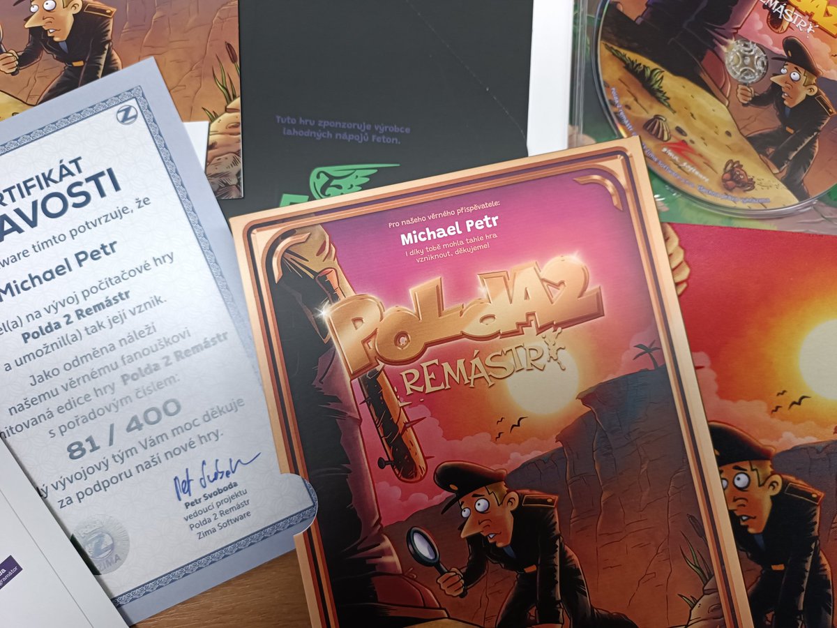 Majkl_Petr's tweet image. Kdo by to byl řekl, že letos bude mít nejlepší sběratelku Polda 2 od #zimasoftware aka Petr Svoboda a spol. Personalizovanou krabičku mám teda první. 😉